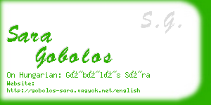 sara gobolos business card